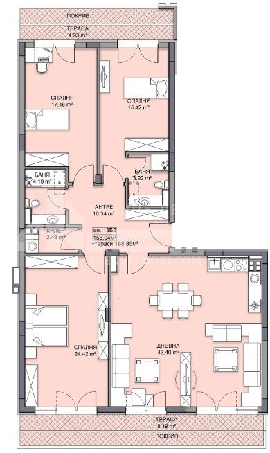 À venda  Mais de 3 quartos Plovdiv , Gagarin , 182 m² | 23008571 - imagem [2]