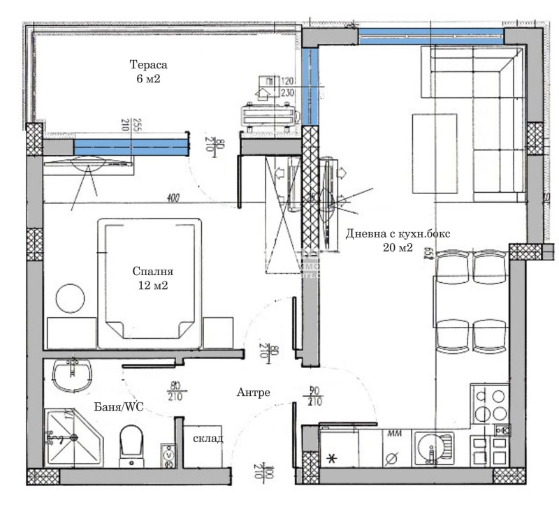 На продаж  1 спальня Пловдив , Беломорски , 62 кв.м | 52994871 - зображення [4]