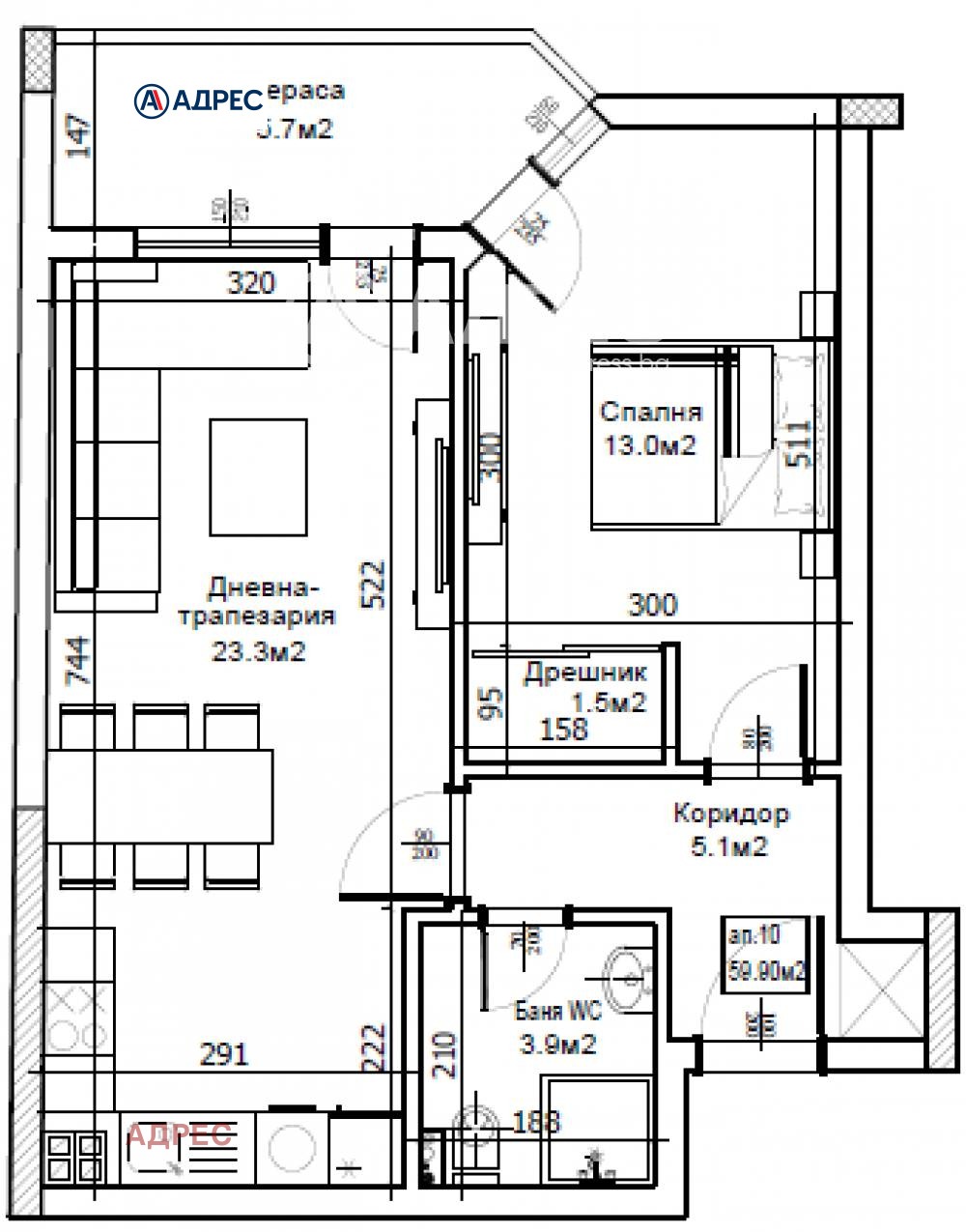 Продава 2-СТАЕН, гр. Варна, Завод Дружба, снимка 4 - Апартаменти - 54674912