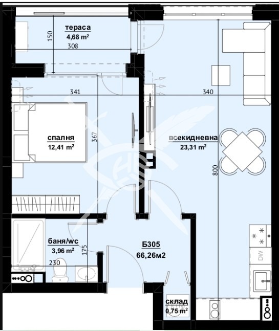 Na sprzedaż  1 sypialnia Burgas , Izgrew , 66 mkw | 54694544