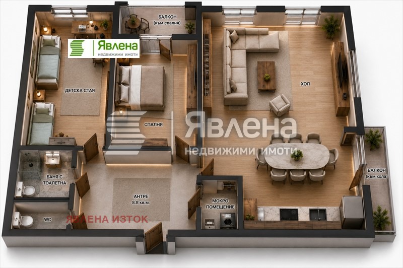 Продава 3-СТАЕН, гр. София, Дружба 2, снимка 16 - Апартаменти - 55270316
