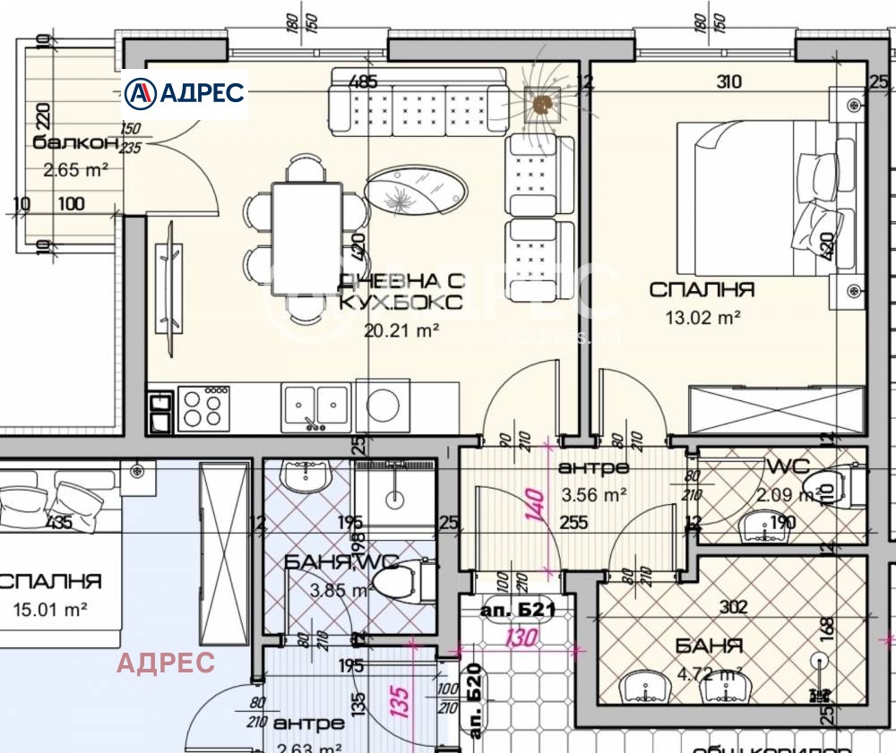 Продава 2-СТАЕН, гр. Варна, Виница, снимка 3 - Апартаменти - 54786965