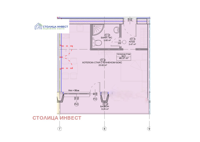 Продава  1-стаен град Русе , Здравец Изток , 54 кв.м | 59446863