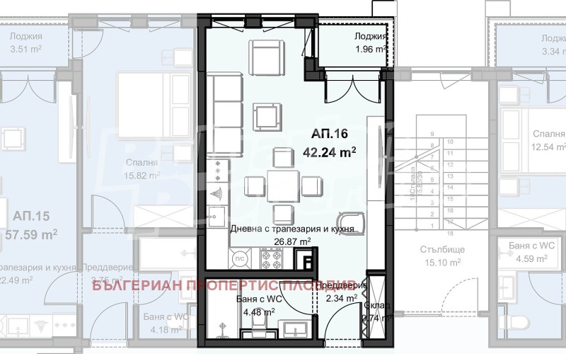 Продава 1-СТАЕН, гр. Пловдив, Христо Смирненски