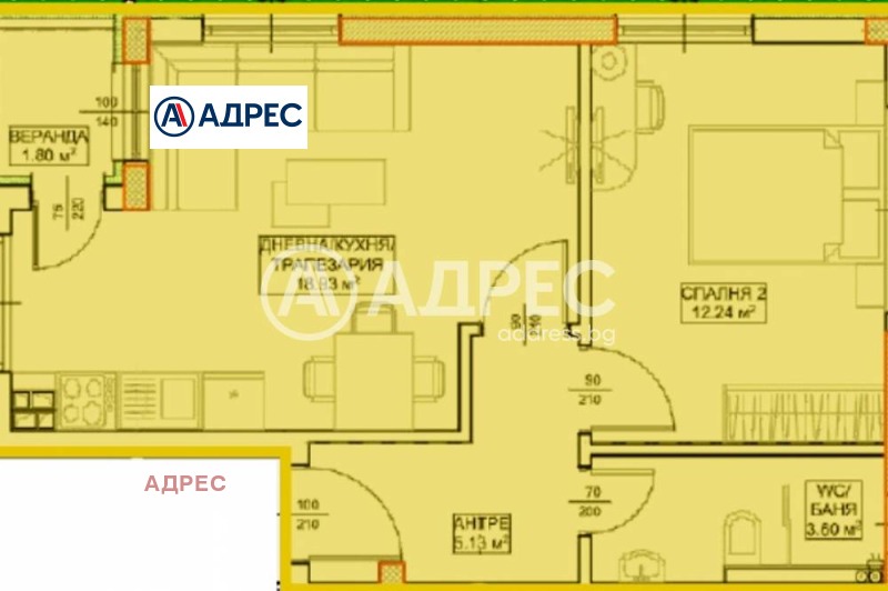 Продаја  1 спаваћа соба Варна , к.к. Св.Св. Константин и Елена , 66 м2 | 95228363 - слика [4]