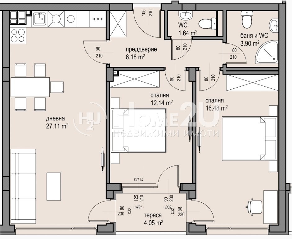 Продава 3-СТАЕН, гр. София, Малинова долина, снимка 2 - Апартаменти - 54356240