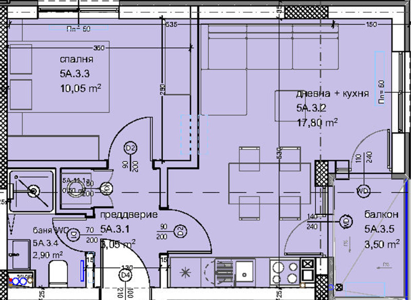 À venda  1 quarto Varna , Kaisieva gradina , 54 m² | 99682237 - imagem [3]