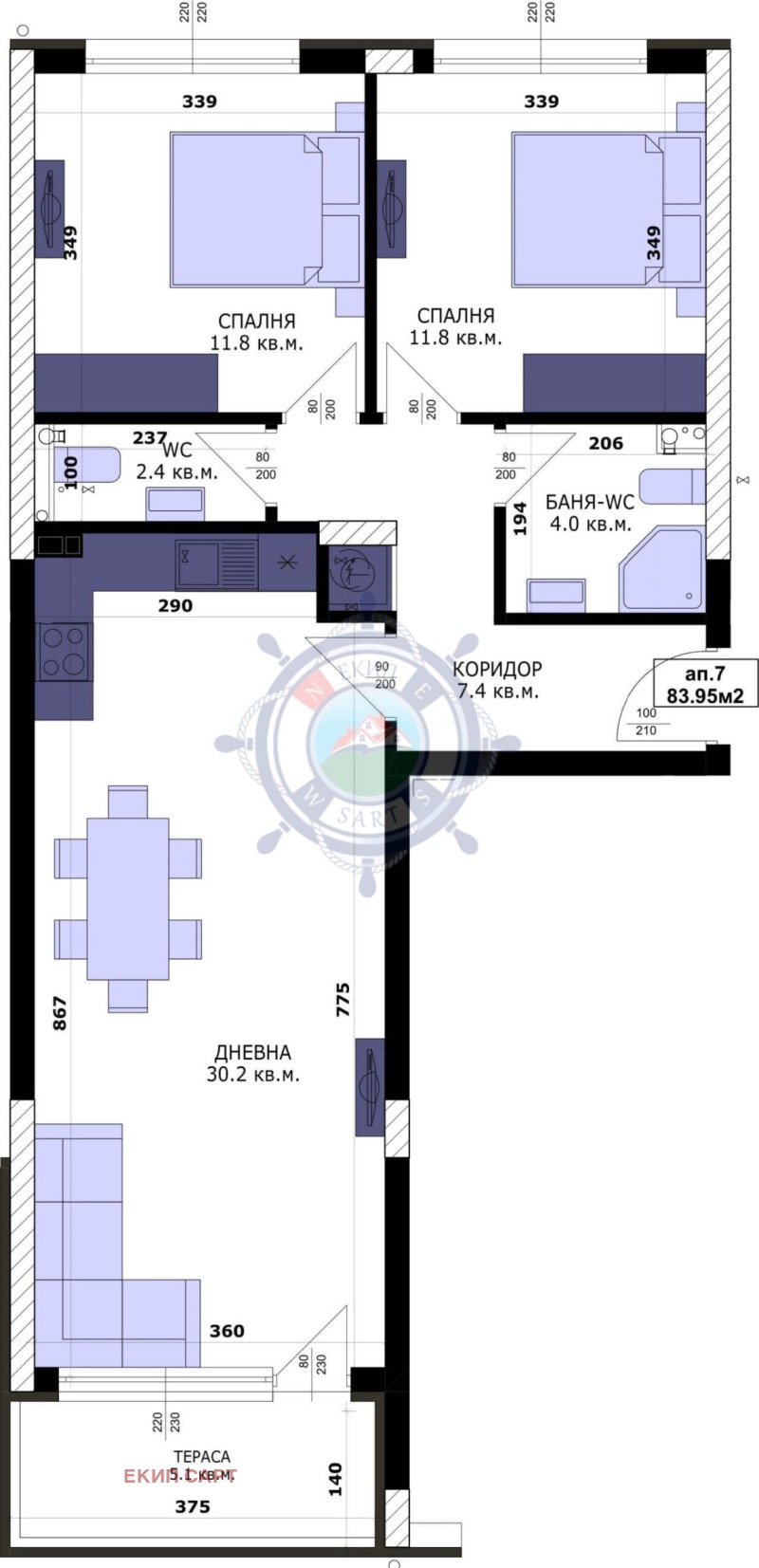 Продава 3-СТАЕН, гр. Варна, Кайсиева градина, снимка 1 - Aпартаменти - 49130804