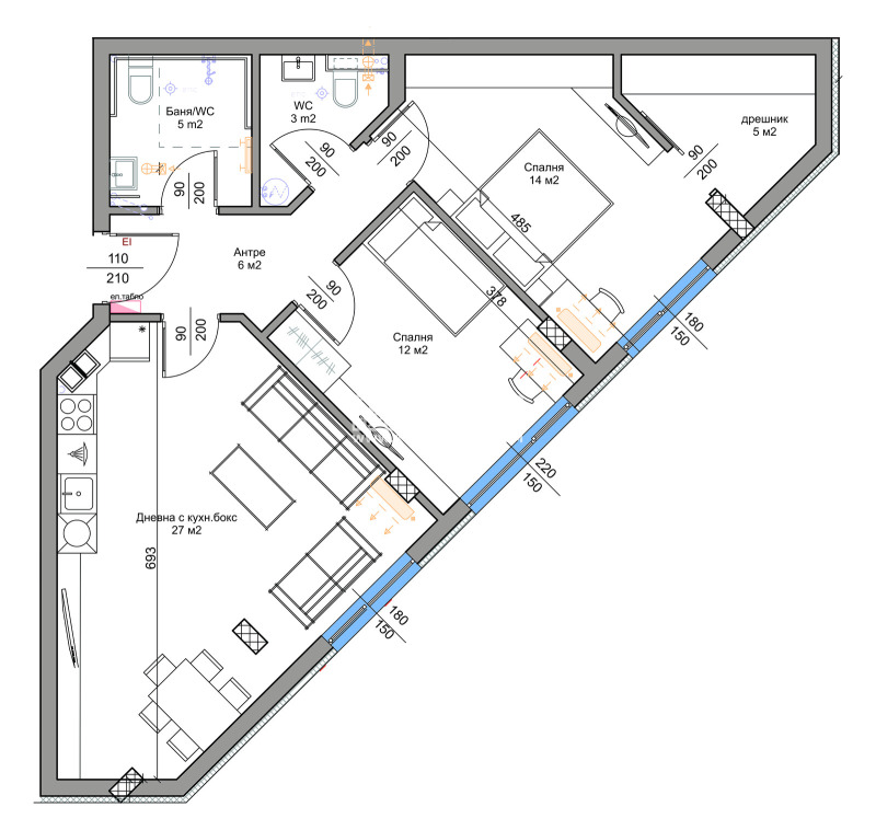 Продава 3-СТАЕН, гр. Пловдив, Тракия, снимка 2 - Апартаменти - 52847509