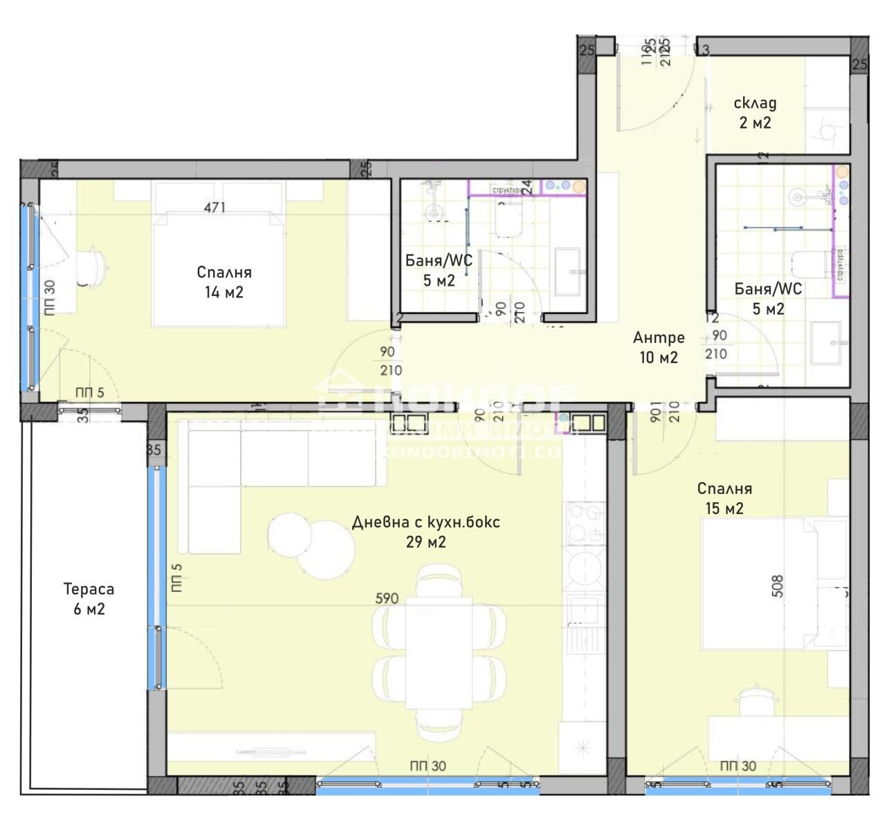 Продава 3-СТАЕН, гр. Пловдив, Остромила, снимка 2 - Апартаменти - 54958009