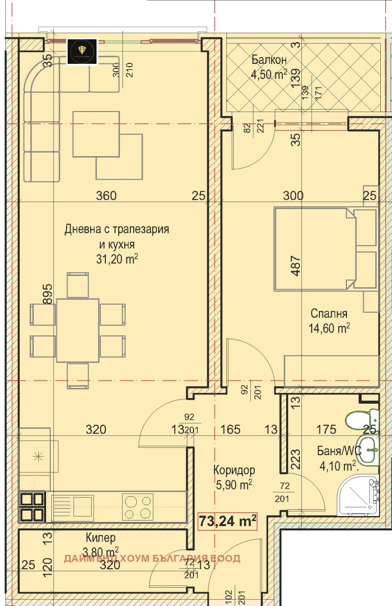 Eladó  1 hálószoba Plovdiv , Hristo Smirnenski , 86 négyzetméter | 35610156 - kép [2]