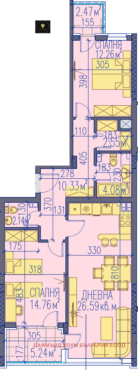 На продаж  2 спальні Пловдив , Тракия , 115 кв.м | 87529600 - зображення [2]