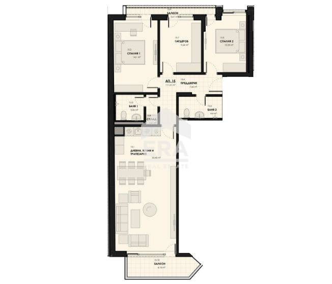 Satılık  2 yatak odası Sofia , Lagera , 133 metrekare | 91207962 - görüntü [6]