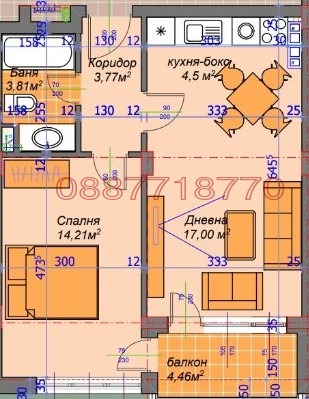 Zu verkaufen  1 Schlafzimmer Sofia , Wrabniza 2 , 67 qm | 28599678 - Bild [8]