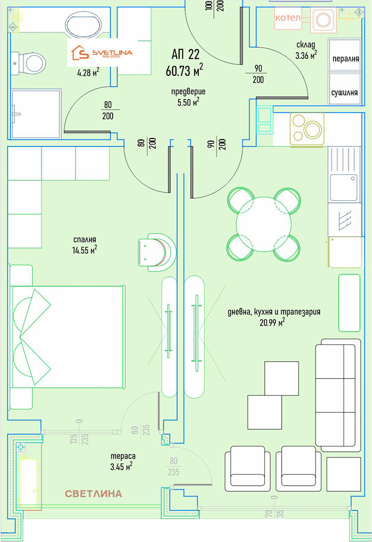 Продава 2-СТАЕН, гр. София, Малинова долина, снимка 11 - Апартаменти - 53589655