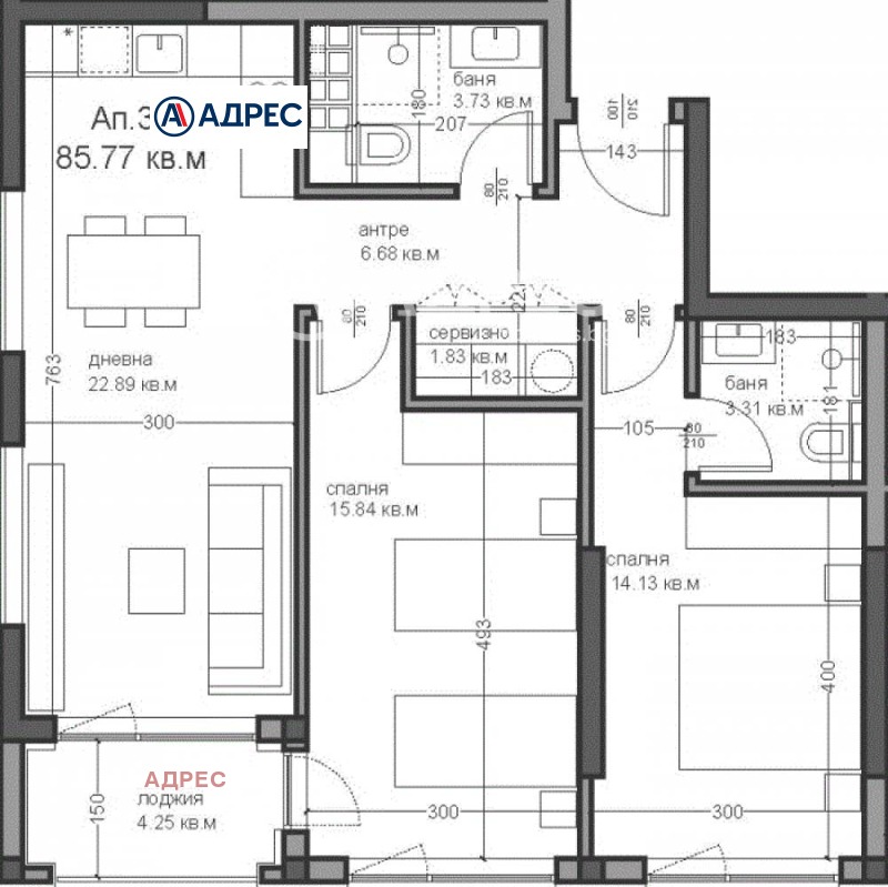 Te koop  2 slaapkamers Varna , Asparuchovo , 101 m² | 76420050 - afbeelding [4]
