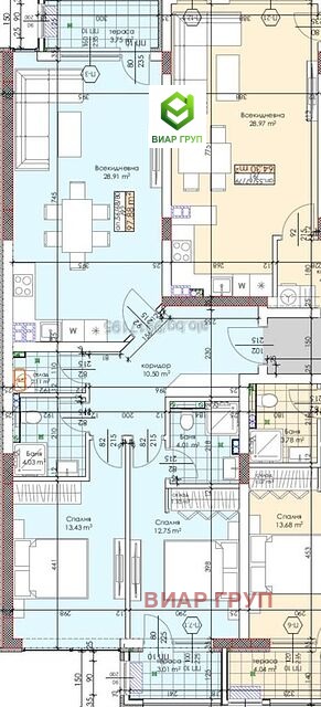 Satılık  2 yatak odası Plovdiv , Trakiya , 116 metrekare | 77007117 - görüntü [2]