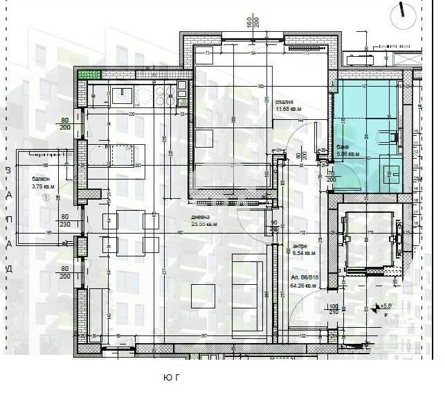 Продаја  1 спаваћа соба Варна , Вазраждане 1 , 80 м2 | 57693321 - слика [14]