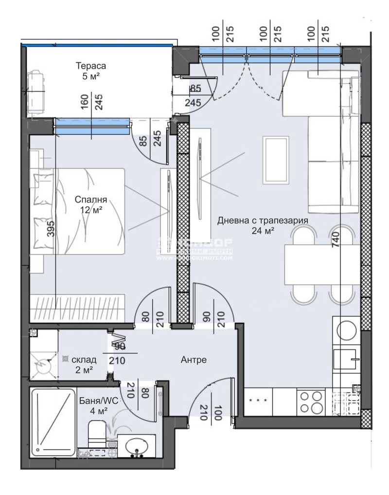 Продава 2-СТАЕН, гр. Пловдив, Тракия, снимка 3 - Апартаменти - 42153751