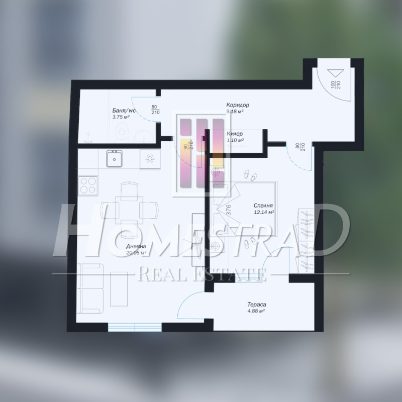 In vendita  1 camera da letto Varna , Kolhozen pazar , 66 mq | 80849475 - Immagine [2]