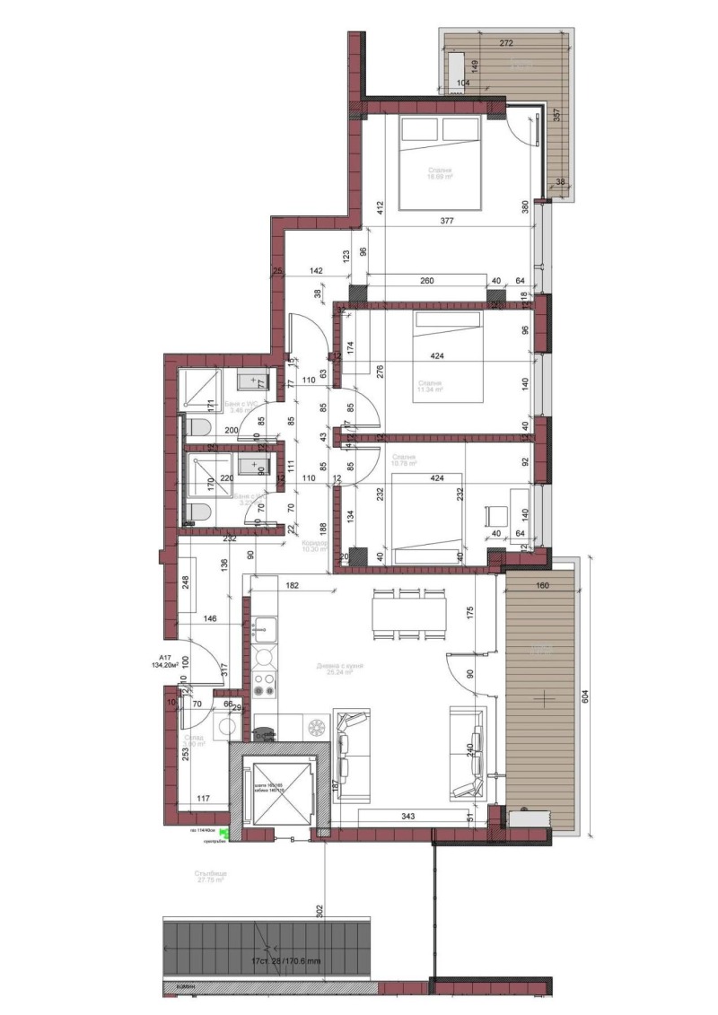 Satılık  3 yatak odası Sofia , Gorublyane , 134 metrekare | 46905001 - görüntü [10]