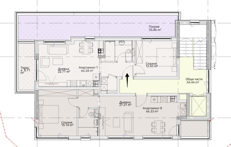 Te koop  1 slaapkamer Sofia , Levski , 81 m² | 66898422 - afbeelding [2]