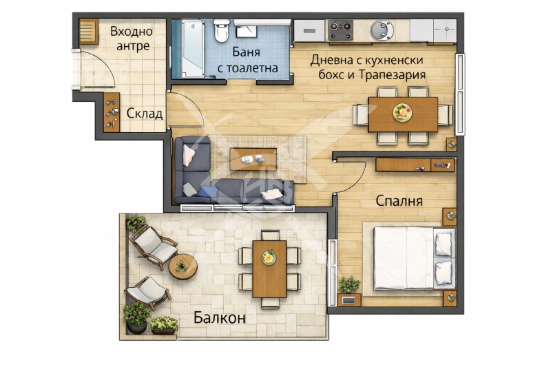 Продава 2-СТАЕН, гр. София, Обеля 2