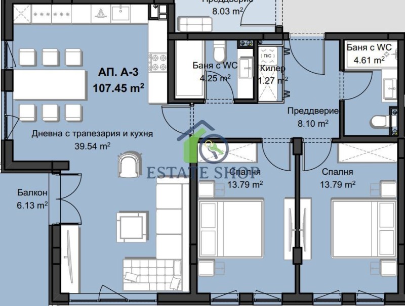 Продава 3-СТАЕН, гр. Пловдив, Христо Смирненски, снимка 4 - Aпартаменти - 47257506