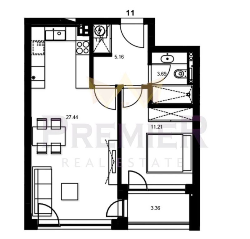 Продава 2-СТАЕН, гр. Варна, ХЕИ, снимка 5 - Апартаменти - 53104560