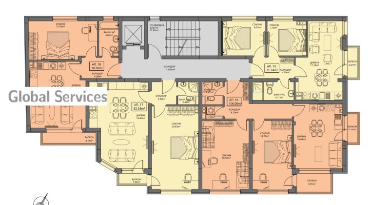 Till salu  2 sovrum Sofia , Suhata reka , 70 kvm | 86494406