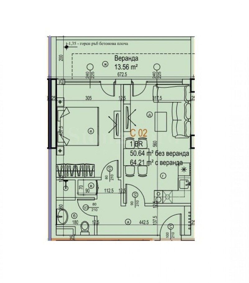 Продава 2-СТАЕН, гр. София, Манастирски ливади, снимка 2 - Апартаменти - 52226450