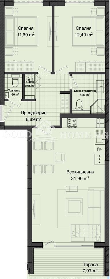 Продава 3-СТАЕН, гр. Пловдив, Гагарин, снимка 3 - Апартаменти - 55588186