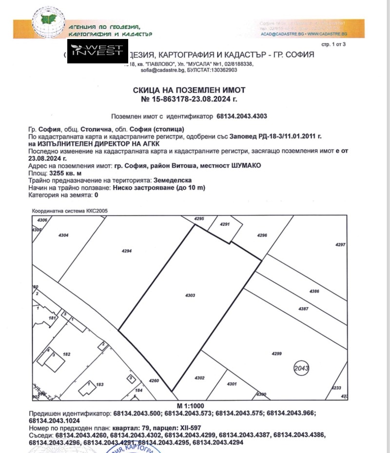 Продава ПАРЦЕЛ, гр. София, Симеоново