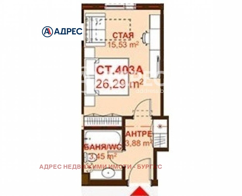 Продается  Студия Бургас , Сарафово , 31 кв.м | 46809738 - изображение [2]
