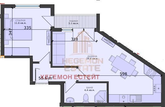 Till salu  1 sovrum Varna , m-t Sotira , 67 kvm | 54410172