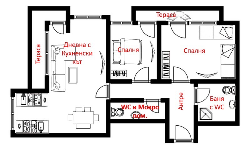 Продава 3-СТАЕН, гр. Бургас, Център, снимка 14 - Aпартаменти - 47958132