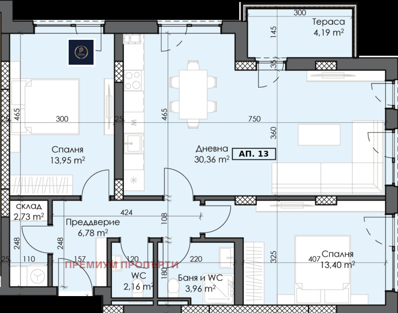 Продава  3-стаен град Пловдив , Гагарин , 114 кв.м | 51419039