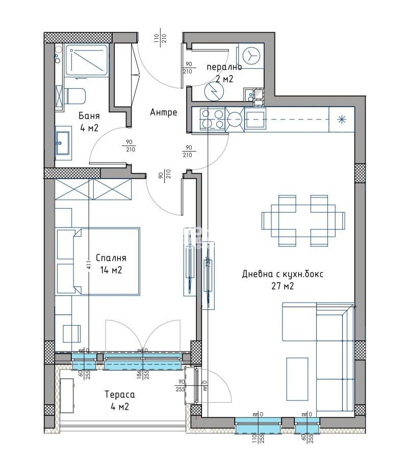 Продаја  1 спаваћа соба Пловдив , Христо Смирненски , 73 м2 | 73120661 - слика [2]