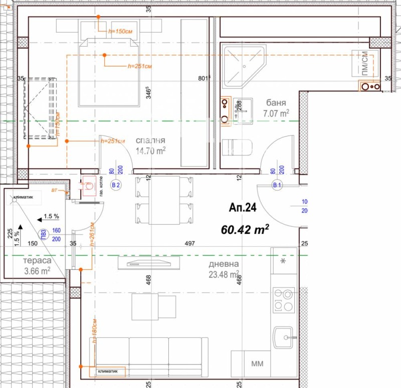 Продава 2-СТАЕН, гр. София, Манастирски ливади, снимка 6 - Aпартаменти - 47615246