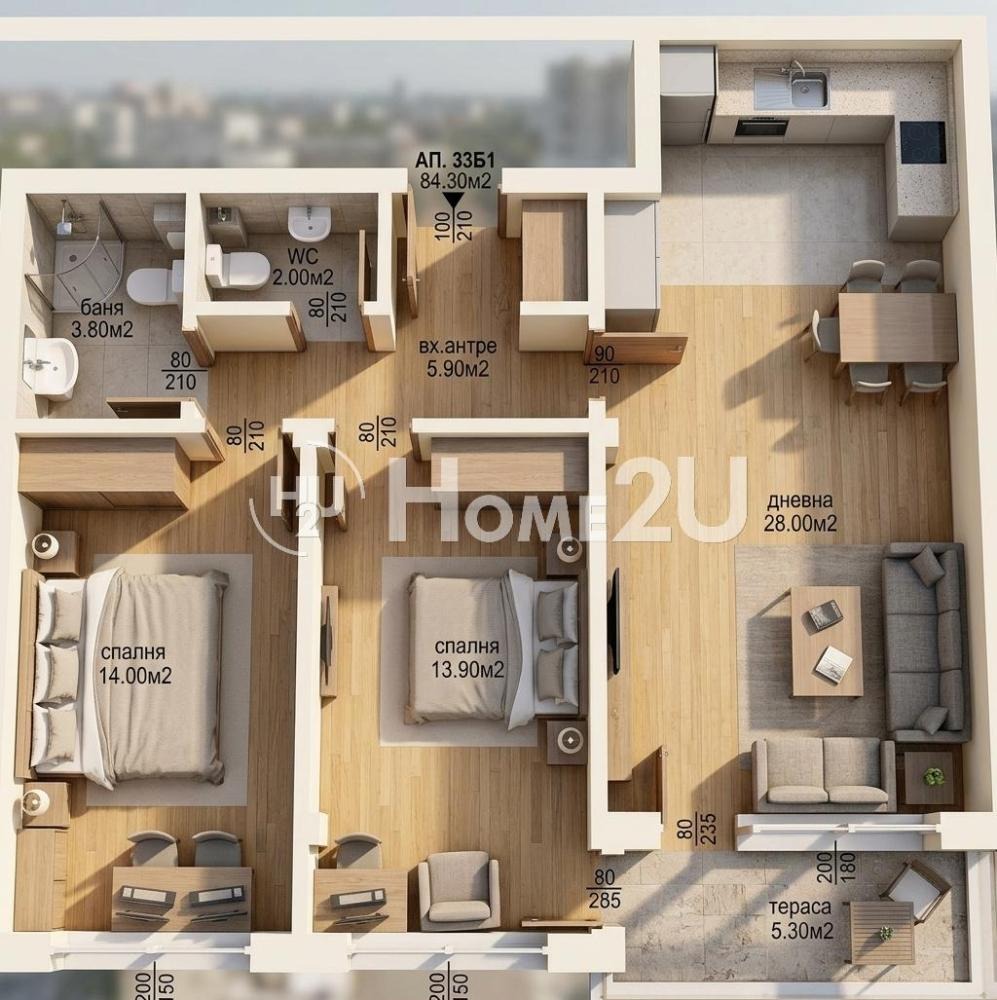 Продава 3-СТАЕН, гр. Пловдив, Южен, снимка 10 - Апартаменти - 56722109