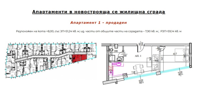 Na prodej  1 ložnice Sofia , Gorubljane , 61 m2 | 44587787 - obraz [2]