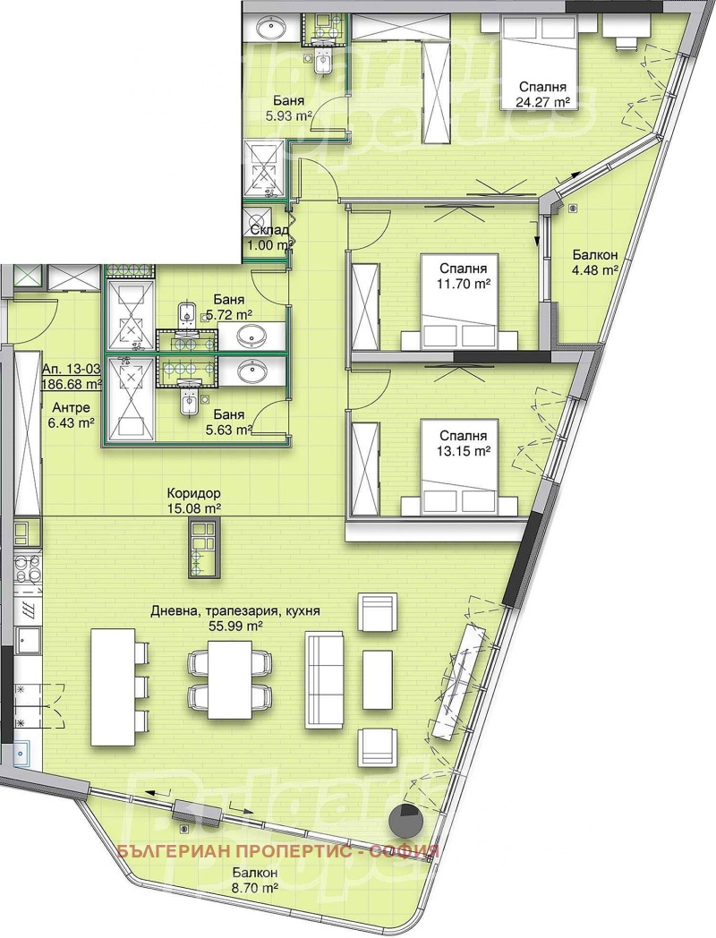 En venta  3+ dormitorios Sofia , Krastova vada , 227 metros cuadrados | 46951928 - imagen [6]