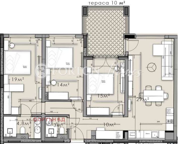 Продава 4-СТАЕН, гр. София, Кръстова вада, снимка 4 - Апартаменти - 54119784