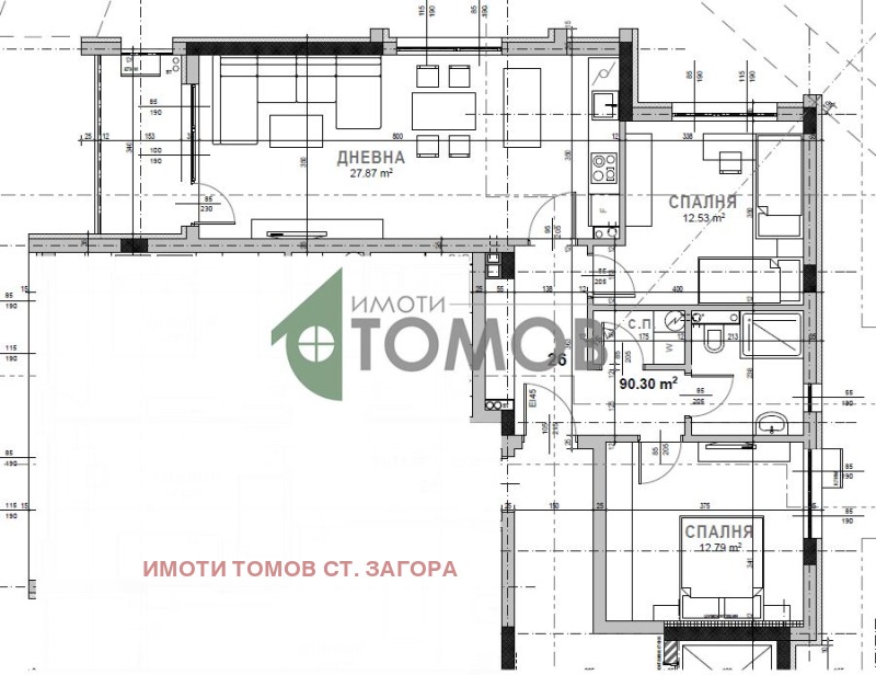 Продава 3-СТАЕН, гр. Стара Загора, Самара 3, снимка 2 - Апартаменти - 52535025