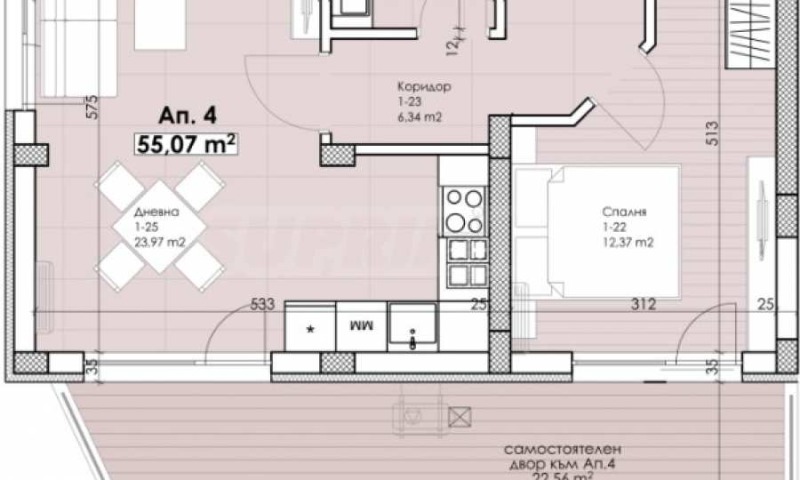 Till salu  1 sovrum Plovdiv , Belomorski , 84 kvm | 63537597 - bild [2]