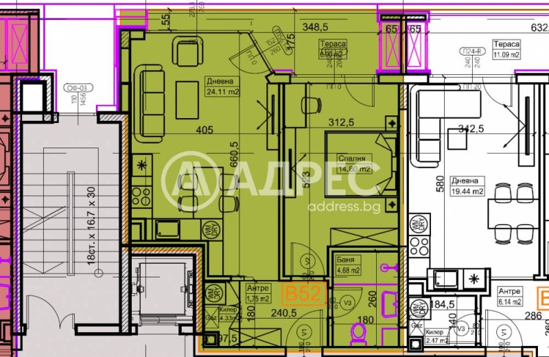 Zu verkaufen  1 Schlafzimmer Sofia , Krastowa wada , 73 qm | 87882283 - Bild [2]