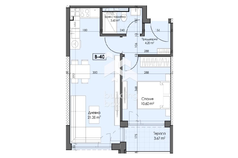 Продаја  1 спаваћа соба Пловдив , Гагарин , 65 м2 | 51406974 - слика [5]