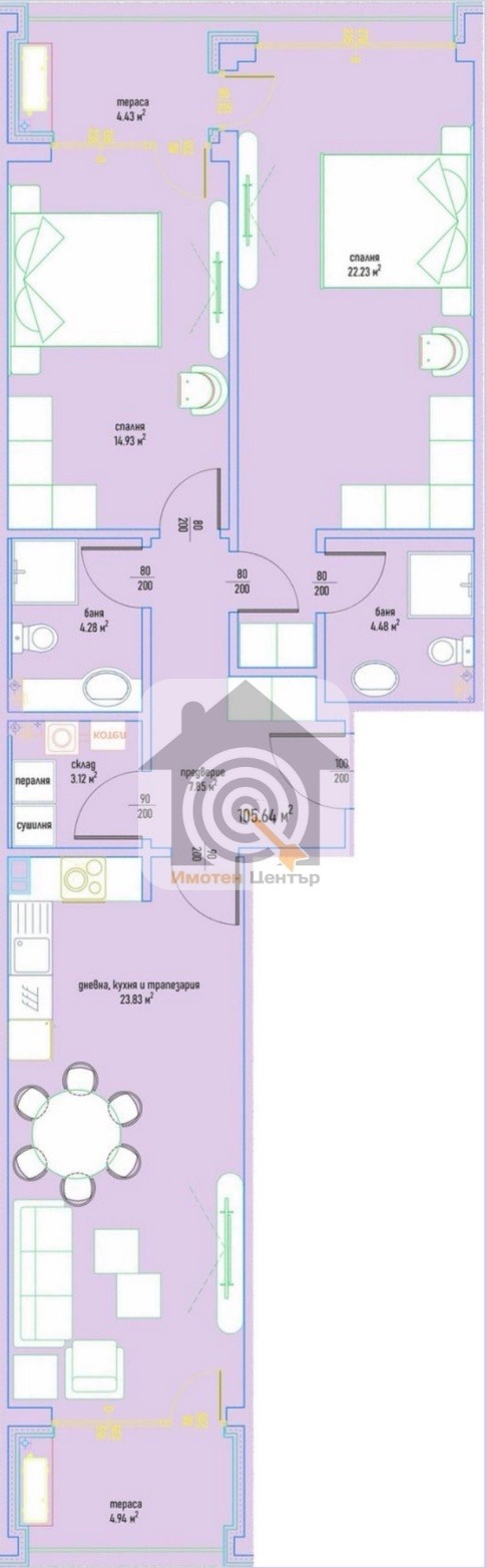 Продава 3-СТАЕН, гр. София, Дървеница, снимка 12 - Апартаменти - 53259859
