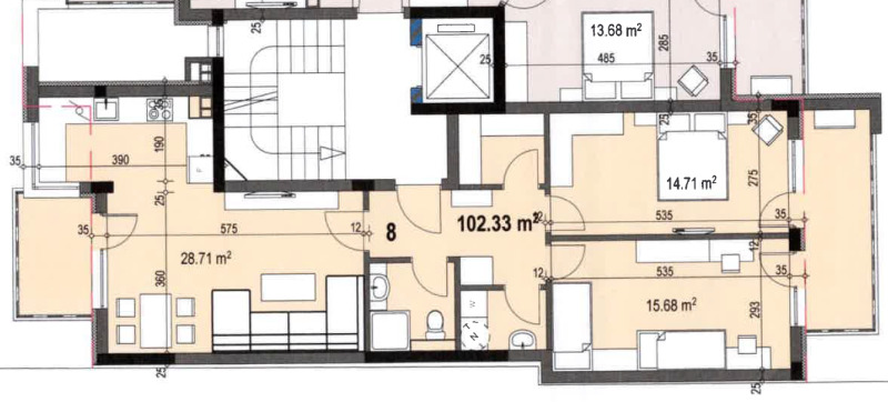 Продава 3-СТАЕН, гр. Стара Загора, Център, снимка 2 - Апартаменти - 53033129