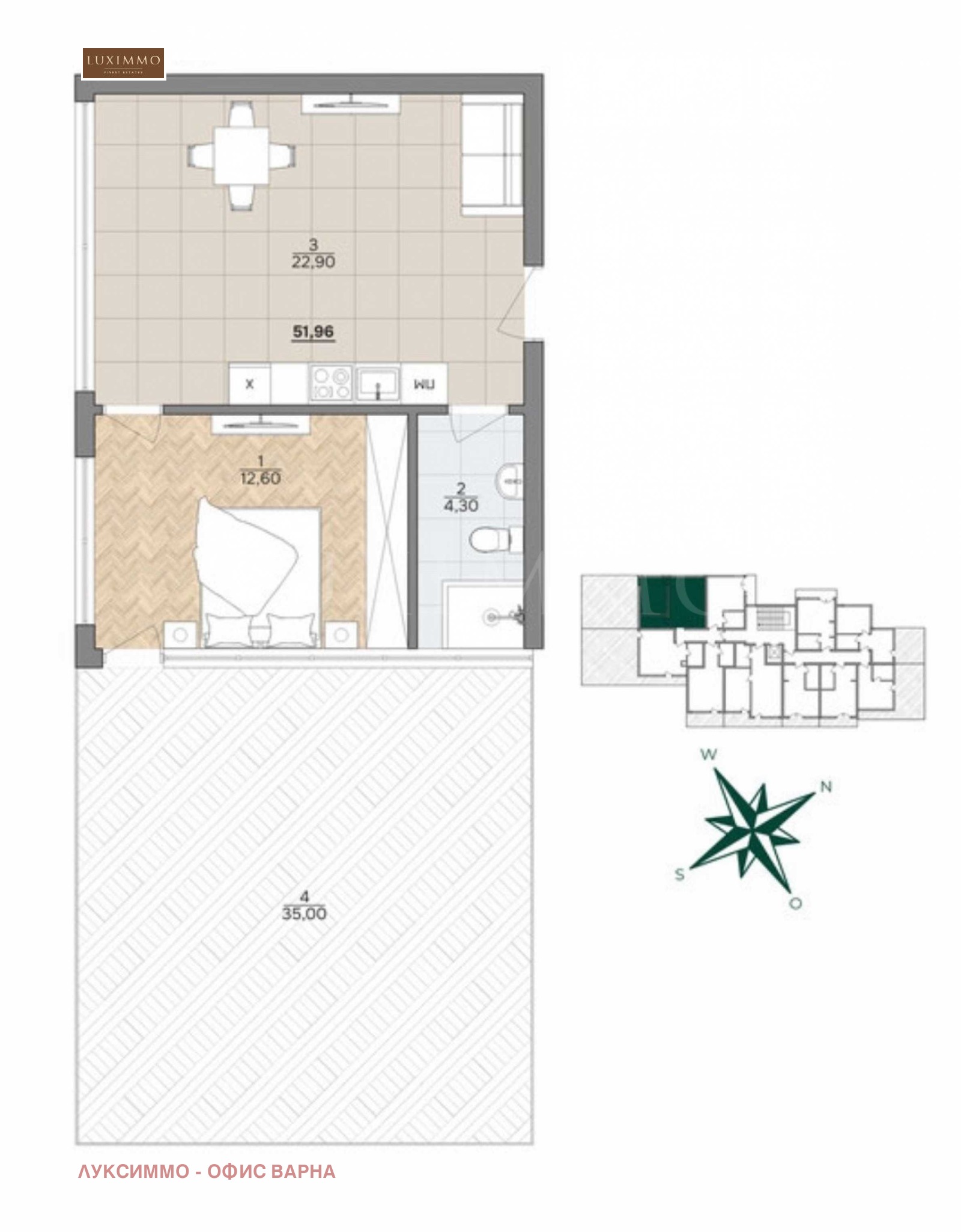 Продава 2-СТАЕН, гр. Варна, м-т Ален мак, снимка 6 - Апартаменти - 54702355